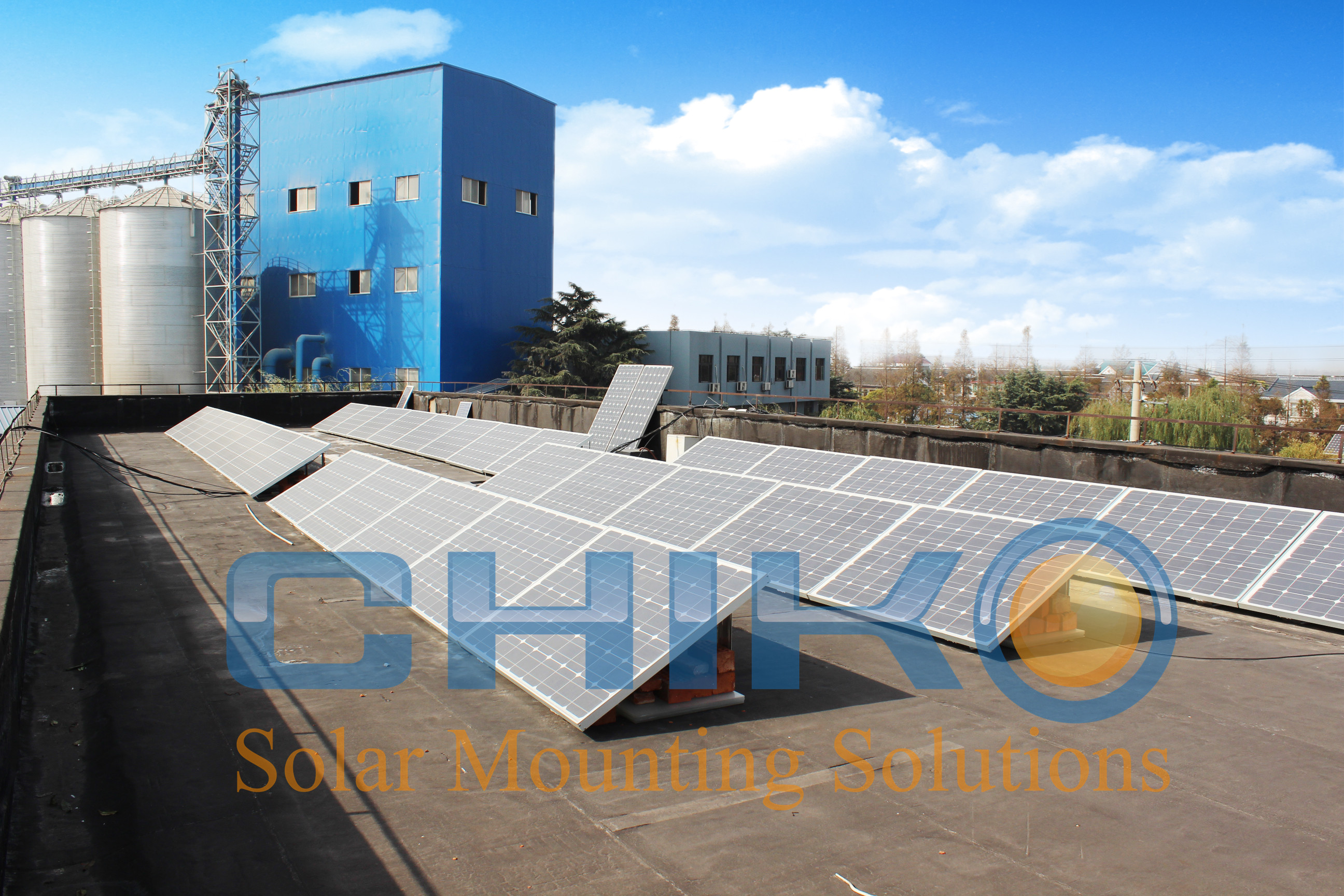 flat roof solar pv bracket mounting from Chiko Solar
