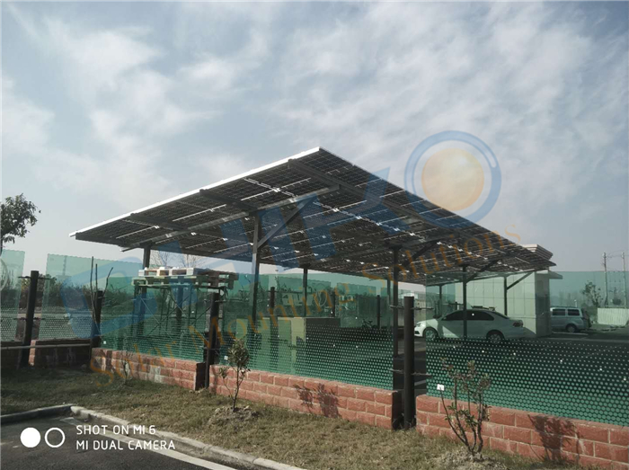 China 173 KW Carport Project- CHIKO Waterproof Carport Solar Mounting System 