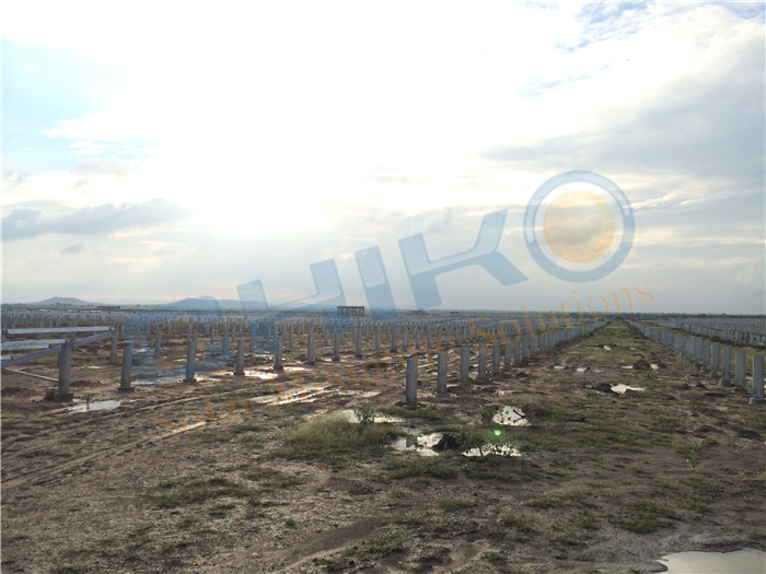 India 10MW Large-scale Ground Power Station - CHIKO Solar Mounting Bracket Piling system