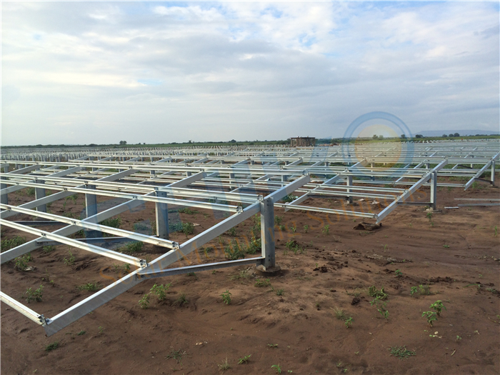 India 10MW Large-scale Ground Power Station - CHIKO Solar Mounting Bracket Piling system