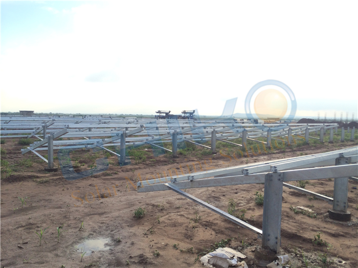 India 10MW Large-scale Ground Power Station - CHIKO Solar Mounting Bracket Piling system