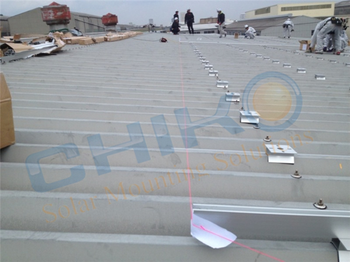 Philippine 3.5MW Metal Roof Project - CHIKO Metal Roof solar mounting bracket