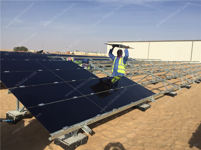 UAE 2.7MW Project-CHIKO Thin Film Module Ground Solar Mounting System
