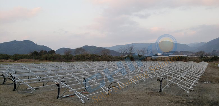 Japan 500kw Solar Station - CHIKO Ground Solar Mounting System