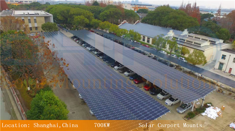 China 700KW Project –CHIKO Waterproof Carport Solar Mounting System