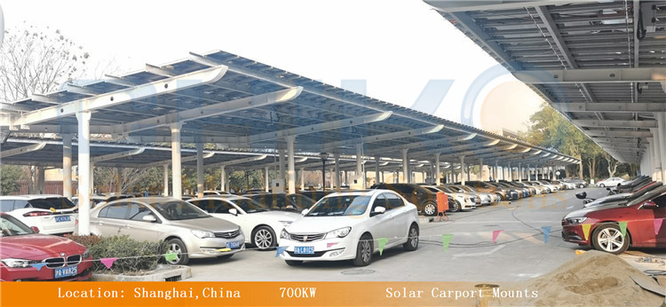 China 700KW Project –CHIKO Waterproof Carport Solar Mounting System