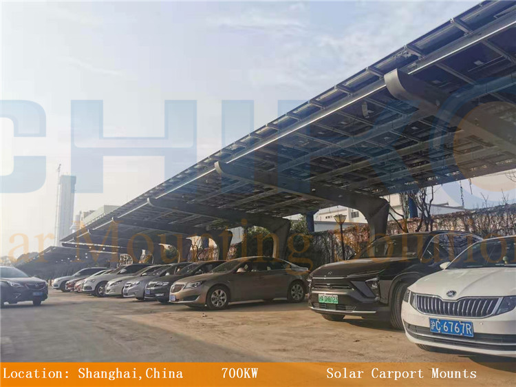 China 700KW Project –CHIKO Waterproof Carport Solar Mounting System