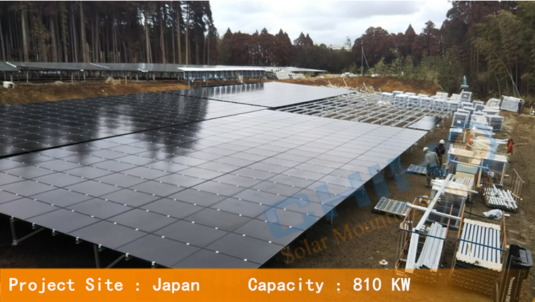 Chiba Prefecture, Japan 810KW Tilt Ground Solar Mounting System Project