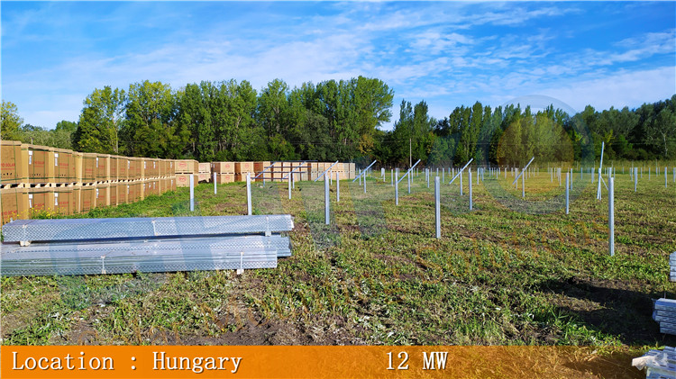 Hungary 12MW Ground Project-CHIKO Pile Solar Mounting System