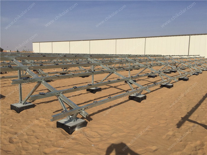 CHIKO Thin Film Module Ground Solar Mounting System, UAE 2.7MW Project.