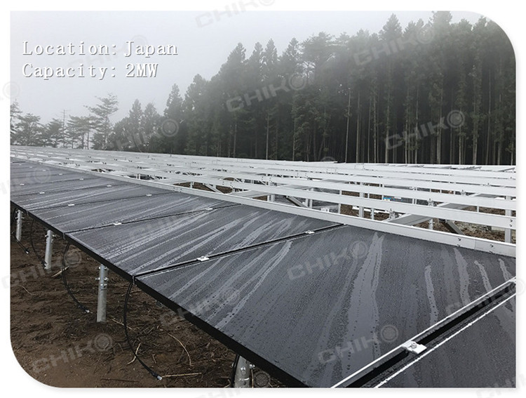 Japan 2MW Ground Solar Mounting System Project-CHIKO T2VC Series