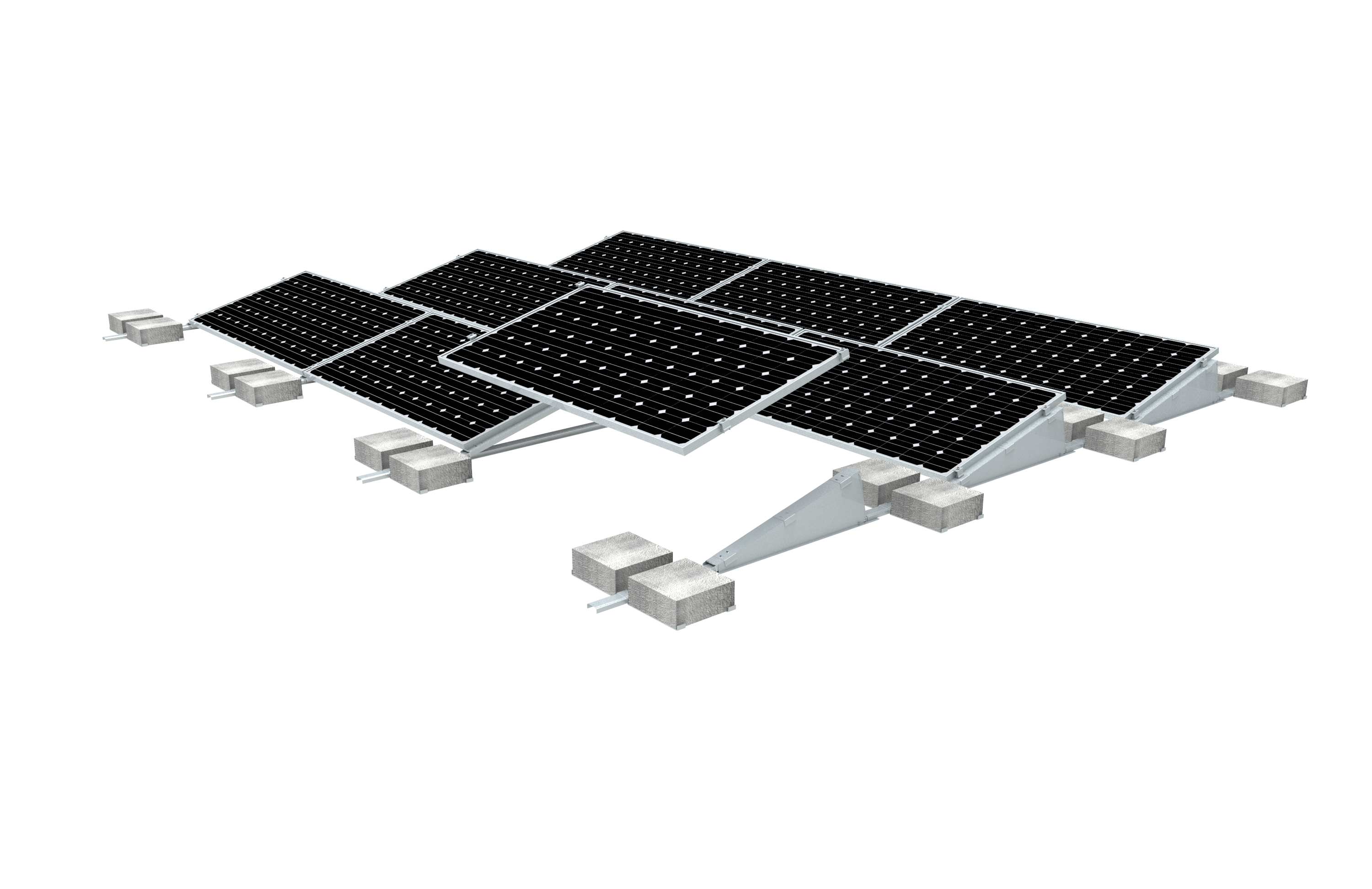 Do you know the installation method of such flat roof photovoltaic brackets?
