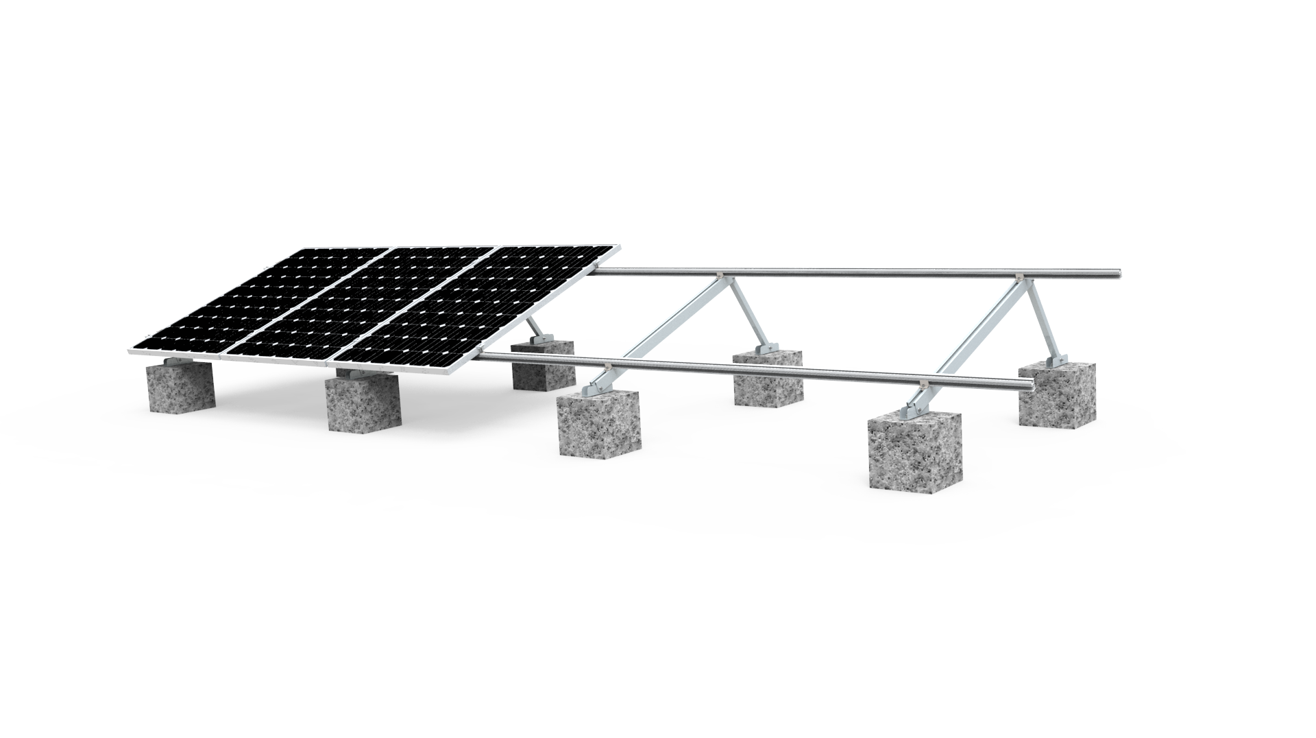 Do you know the installation method of such flat roof photovoltaic brackets?