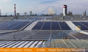 China 5.6MW Metal Roof Project - CHIKO #22 Raiing Solar Mounting System