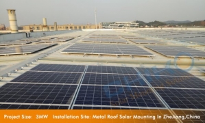 Chiko Solar 3.2MW Metal Roof Solar Mounting Located in ZheJiang,China